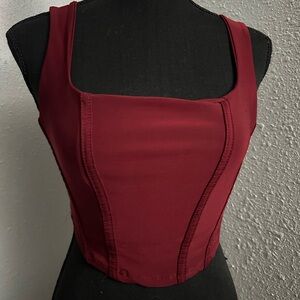 Fashion Nova Burgundy Crop Top